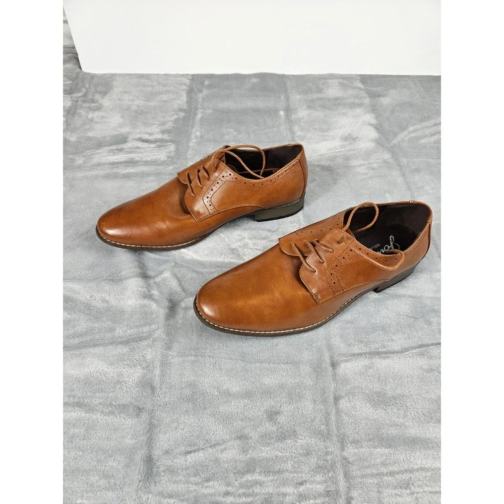 Jousen Milan Men's‎ Size 9 Brown Oxford Lace Up Dress Shoes